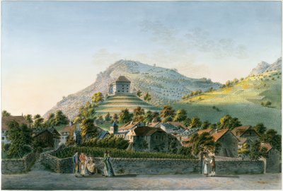 Wioska Clarens od strony jeziora autorstwa Friedrich Georg Wexelberg
