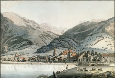 Miasto Villeneuve autorstwa Friedrich Georg Wexelberg