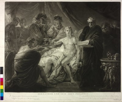 Aleksander Wielki i jego lekarz Filip autorstwa Friedrich Heinrich Fuger