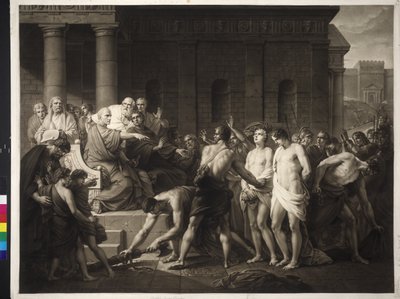 Brutus potępia swoich synów autorstwa Friedrich Heinrich Fuger