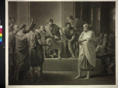 Sokrates przed sędziami autorstwa Friedrich Heinrich Fuger