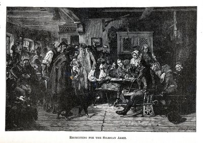 Rekrutacja do Armii Śląskiej, 1882 r. autorstwa Friedrich Hiddemann