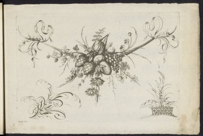 Festool van vruchten, bladeren en bloemen Inny nowy feston kwiatów i owoców (tytuł serii) autorstwa Friedrich Jacob Morisson