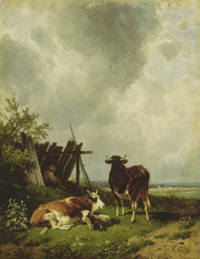 Krowy, XIX wiek autorstwa Friedrich Johann Voltz