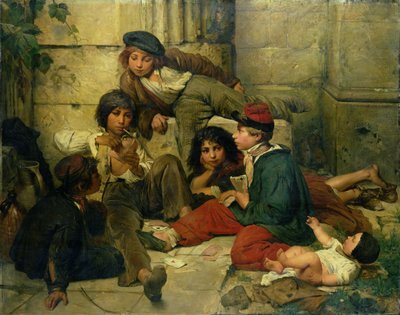 Dzieci ulic Paryża, 1852 autorstwa Friedrich Karl Hausmann