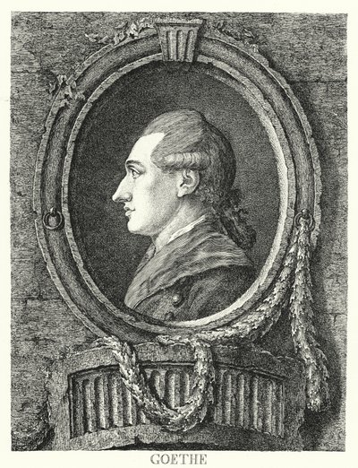 Johann Wolfgang von Goethe, niemiecki poeta, powieściopisarz i dramaturg (grafika) autorstwa Friedrich Kirschner