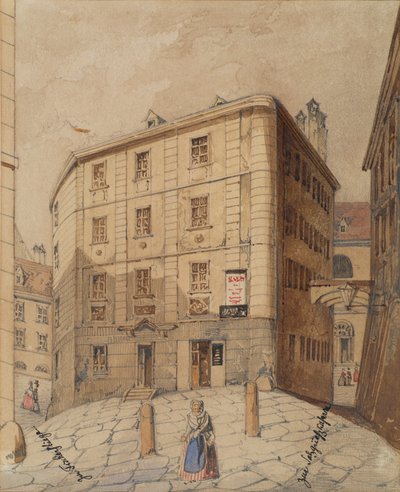 Droga do Fischerstiege lub do koszar Salzgries w Wiedniu autorstwa Friedrich Leibold