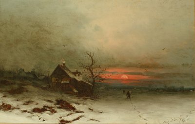 Powrót do domu o zachodzie słońca autorstwa Friedrich Nicolai Joseph Heydendahl