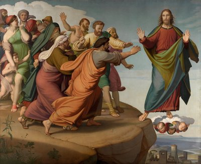 Chrystus ucieka przed faryzeuszami autorstwa Friedrich Overbeck