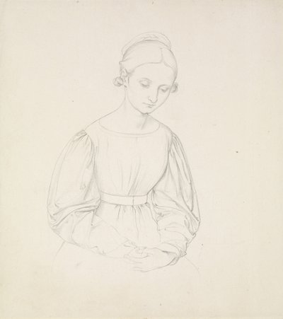 Portret żony artysty, Nina, ok. 1930 r. 1830 (grafit na papierze) autorstwa Friedrich Overbeck