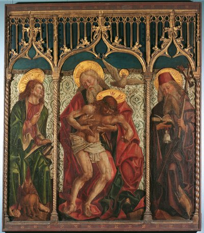 Trójcy Świętej pomiędzy św. Ermitaż Marka i Antoniego autorstwa Friedrich Pacher