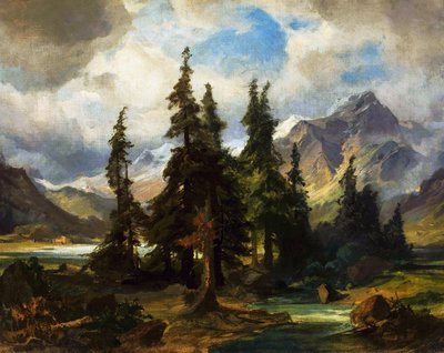 Norweski krajobraz. autorstwa Friedrich Preller the Elder