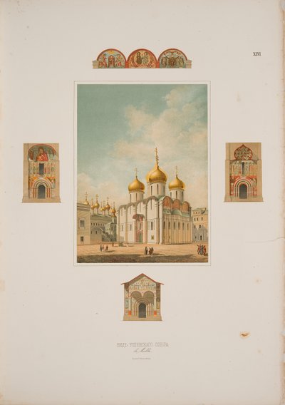 Katedra Zaśnięcia Najświętszej Maryi Panny na Kremlu, 1850 autorstwa Friedrich Richter
