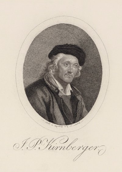 Portret kompozytora Johanna Philippa Kirnbergera 1721-1783. autorstwa Friedrich Wilhelm Bollinger