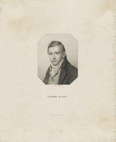 Portret pisarza i poety historycznego Sir Waltera Scotta 1771-1832, ok. 1825. autorstwa Friedrich Wilhelm Bollinger