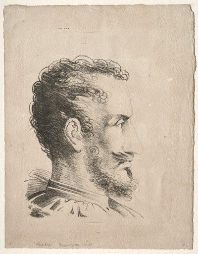 Głowa profilu. autorstwa Friedrich Wilhelm Reuter
