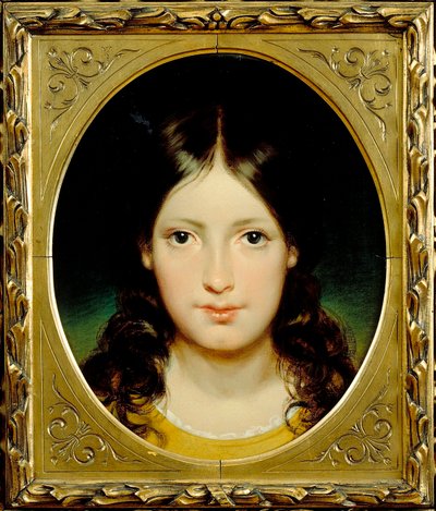 ""Dziewczyna"" (Młoda dziewczyna) Obraz Friedricha Rittera von Amerlinga (1803-1887) ok. 1838 - Olej na płótnie Wymiary 39,5x32,5 cm Galeria Moravska, Brno autorstwa Friedrich von Amerling