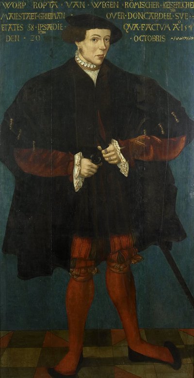 Portret Rzutu Ropty, Głównego Sędziego Wschodniego Dongeradeel autorstwa Friese School 1542