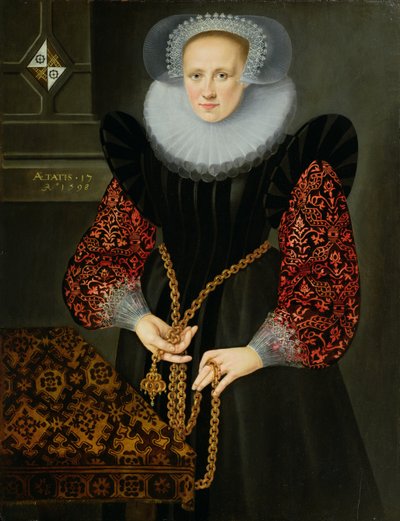 Portret Aefge Gijbland, lat siedemnaście, 1598 autorstwa Friesian School