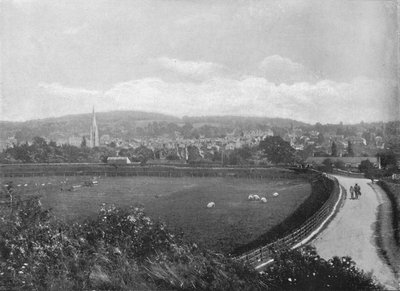 Dorking: Z góry stacji, ok. 1896 r. autorstwa Frith and Co