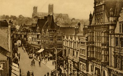 Lincoln High Street, koniec XIX i początek XX wieku. autorstwa Frith and Co