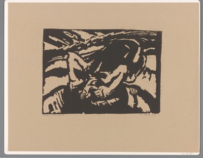 Klęczący mężczyzna autorstwa Frits van den Berghe (signed by artist)