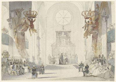 Małżeństwo księżniczki Louise z księciem Karolem Szwecji autorstwa Fritz Ludwig von Dardel