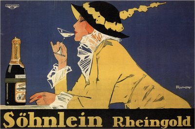 reklama wina musującego Sohnlein Rheingold autorstwa Fritz Rumpf