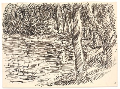 Leśne jezioro autorstwa Fritz Syberg