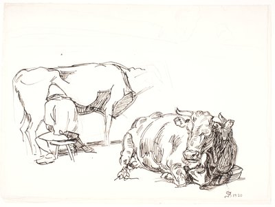 Dojenie autorstwa Fritz Syberg