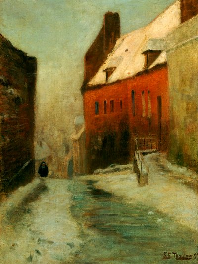 Zimowa scena uliczna, Montreuil, 1894 autorstwa Frits Thaulow