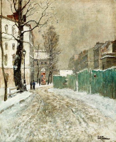Tylna ulica, Montmartre, autorstwa Frits Thaulow