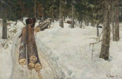 Jazdy drewna autorstwa Fritz Thaulow