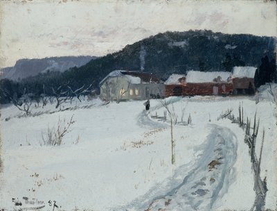 Grini, gospodarstwo Upper Maja autorstwa Fritz Thaulow