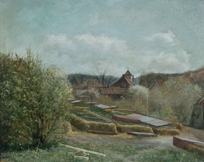 Pejzaż ze szpitalem w Oslo, ok. 1880 (obraz) autorstwa Fritz Thaulow