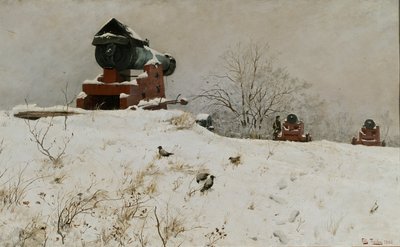 Czerwona armata autorstwa Fritz Thaulow
