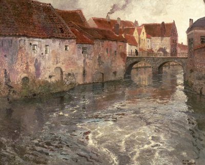 Most w Antwerpii (lub Oudenard), 1902 autorstwa Frits Thaulow