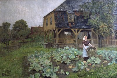 Dwór na Grunerlokce (olej na płótnie) autorstwa Fritz Thaulow