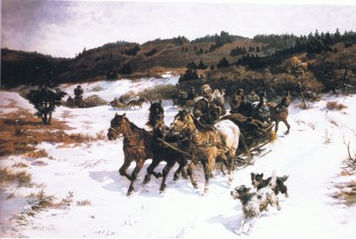 Powrót do domu, z czasopisma lub książki nieznanego źródła autorstwa Fritz van der Venne