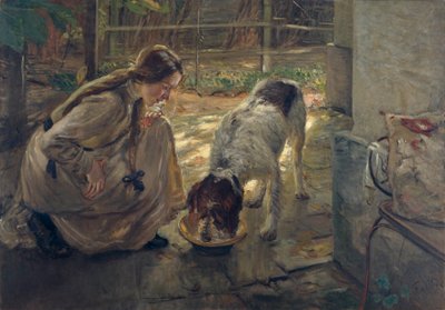 Karmienie psów autorstwa Fritz von Uhde