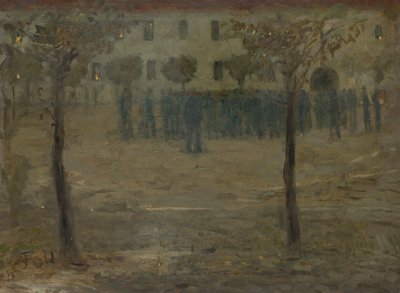 Im Kasernenhof autorstwa Fritz von Uhde