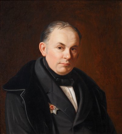 Portret poety Wasilija Żukowskiego 1783-1852, 1854 autorstwa Fyodor Ivanovich Igin