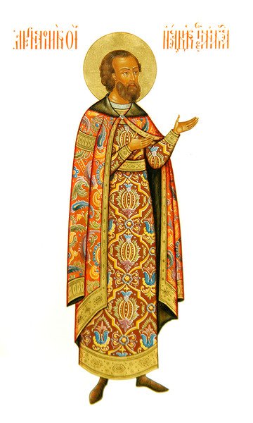 Wielki Książę Andrei Ioannovich Bogolyubsky, ok. 1825-50 (gwasz na welinie) autorstwa Fyodor Solntsev