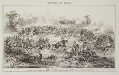 Bitwa pod Chang-Kia-Onang, przed Tong-Cheou, 18 września 1860, z Wojny w Chinach, 1862 autorstwa G.C. de Fortavion