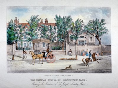 Szkoła Licencjonowanych Warzywników, Kennington Lane, Lambeth, Londyn, ok. 1841 r. autorstwa GF Bragg