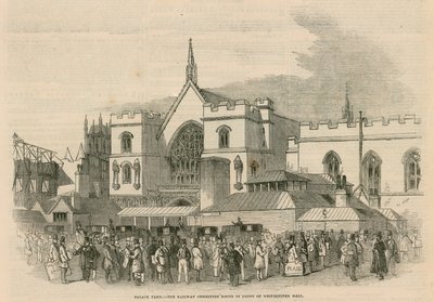 Pałac Pałacowy, Pomieszczenia Komisji Kolejowej przed Westminster Hall autorstwa G.F. Sargent