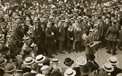 Odczytanie proklamacji kajzera o wojnie, Berlin, Niemcy, 4 sierpnia 1914 r autorstwa GPA