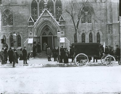 Pogrzeb pani Gilbert, Bloomingdale Reformed Dutch Church, Nowy Jork autorstwa G.P. Hall und Sohn