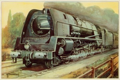 Belgijskie Koleje Państwowe, lokomotywa pasażerska Streamlined Express (kolor lito) autorstwa G.P. Micklewright