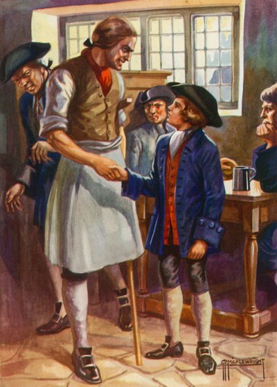 Ilustracja do Wyspy Skarbów Roberta Louisa Stevensona (kolor lito) autorstwa G.P. Micklewright